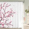 Занавеска для душа в китайском стиле с цветком и птицей, водонепроницаемая занавеска для ванной комнаты, ткань с 3d принтом и крючками, декоративная занавеска для душа