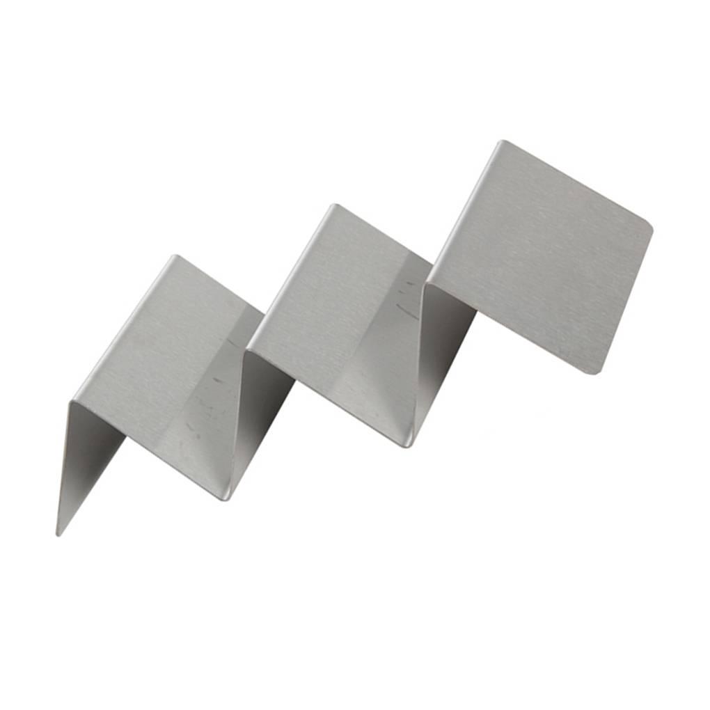 Wave Shape Stainless Steel Taco Display Stand Up Holder Rack Shell 1-4 Tacos