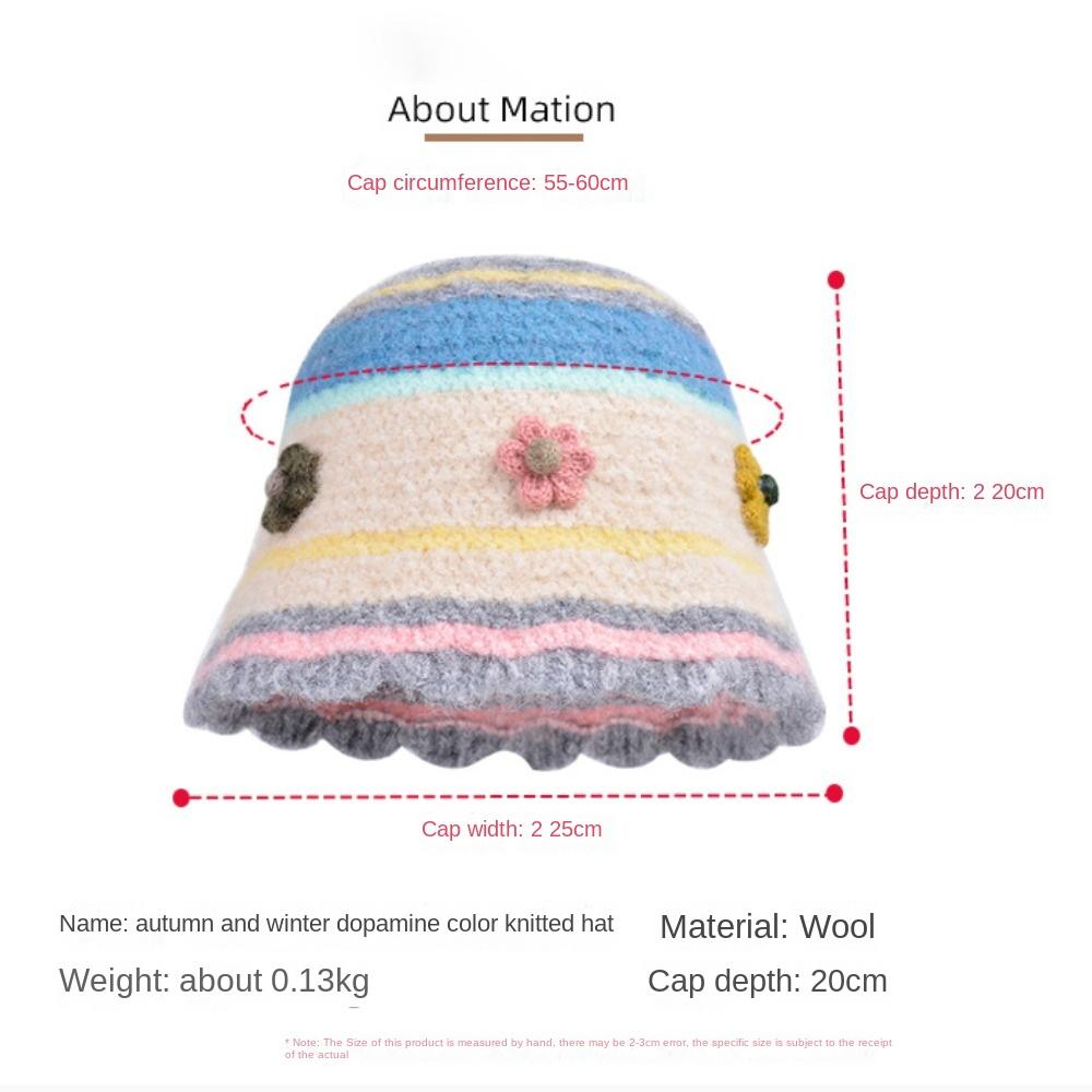 Versatile Fisherman Hat Knitted Warm Hat New Bucket Hat  Outdoor