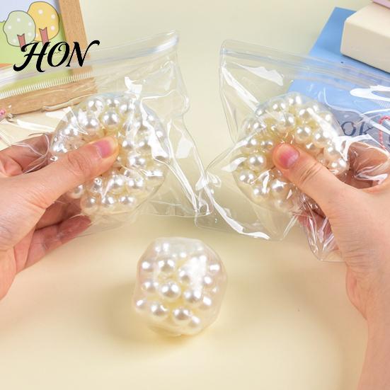 Durable Tpr Sensory Balls Pearl Bead Filled Stress Relief Toy, Soft TPR Relaxation Squeeze Ball, Environmentally Friendly Fidgets Slow Rebound