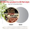 2D Flat Aluminum Vintage Metal Wreath Round Sign Funny Barn Signs Goat Barn Decor Sign Funny Ranch Decor Plaque Please Keep Gate Closed No Matter