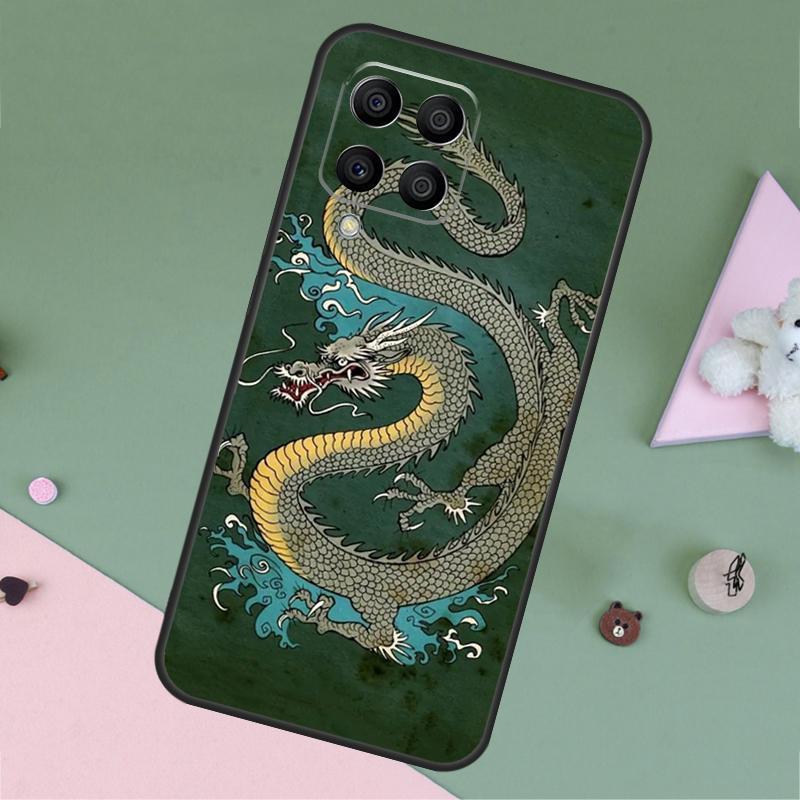 Chinese Style Crane Dragon For Samsung Galaxy M35 M55 M15 M12 M13 M14 M34 M54 M33 M53 M21 M31 M11 M32 M52 M06 M16 Case