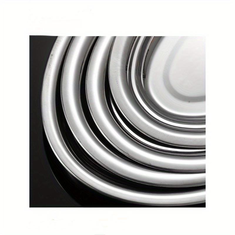 Multi-Size 304 Stainless Steel Oval Fish Plates Household Food Dinner Steamed Shallow Plate Dishes Kitchen Tableware Dinnerware