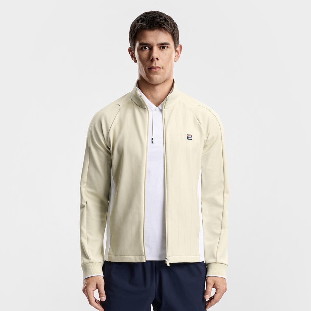 Fila Теннис Минималистичный Классический Спортивный Теннисный Стиль Повседневный Удобный Универсальный Вязаный Кардиган Мужские куртки Абрикосовый A11M613511FBG
