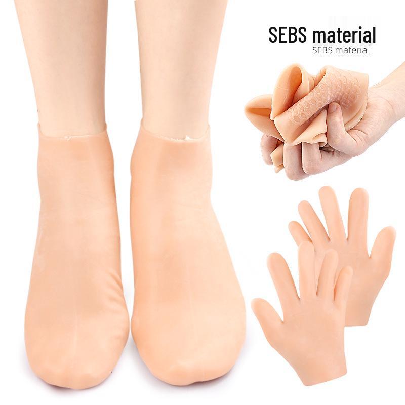 Elastic Honeycomb Gel Socks & Essential Oil Hand Care Gloves - Soft, Shock-Absorbing, Skin-Friendly Beach Socks with Pressure Relief
