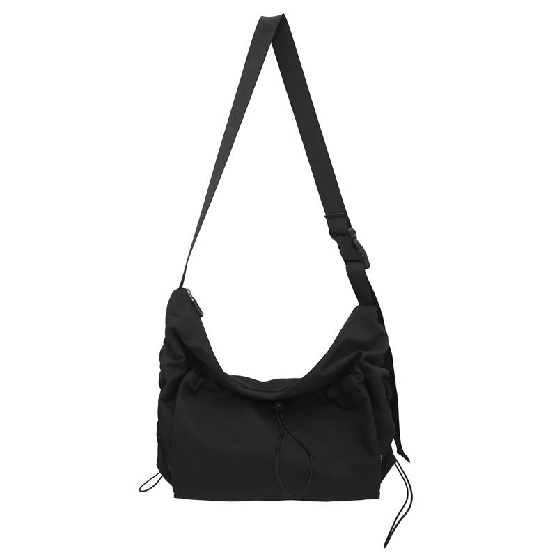 Large Capacity Drawstring Bag Men Lightweight Crossbody Bag Women Commuter Shoulder Tote Bag