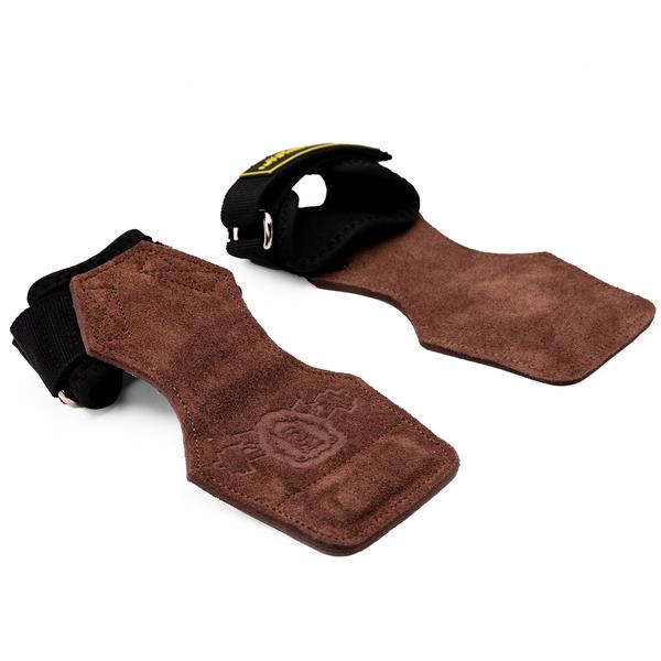 Leather Palm Lifting Grips with Wrist Support Pull Up Deadlift Assist Gloves Unisex Gym Training