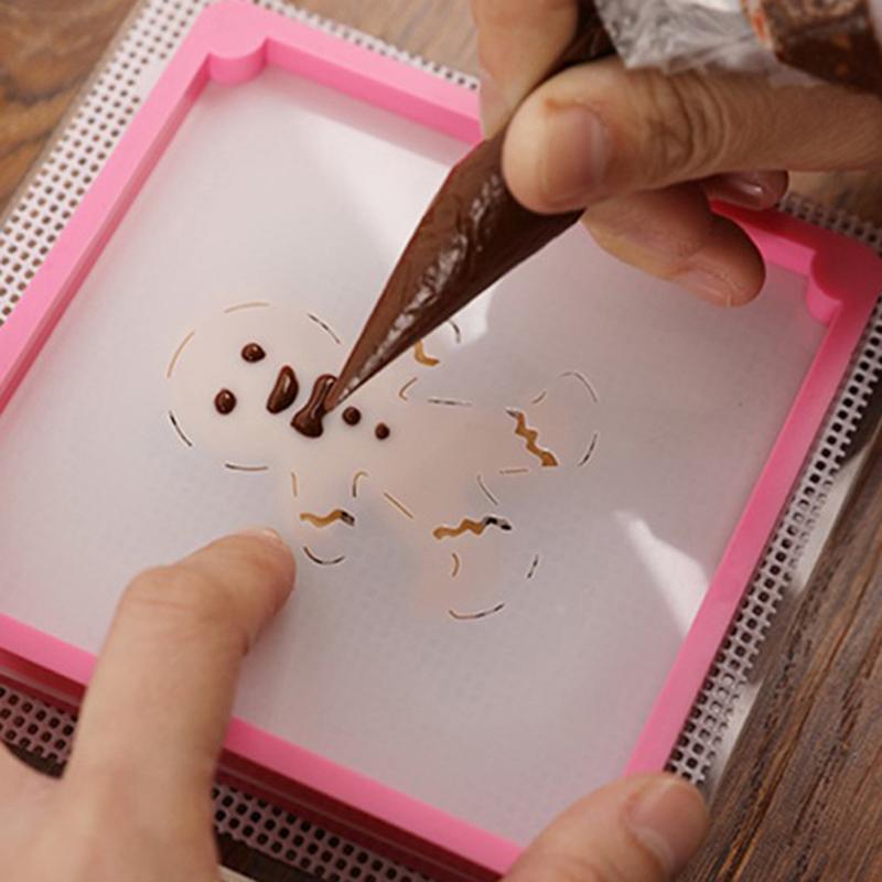Fondant Cookies Spray Mold Fixed Frame Plastic Cake Stencil Fixing Frames Printing Tool Cake Decoration Tools