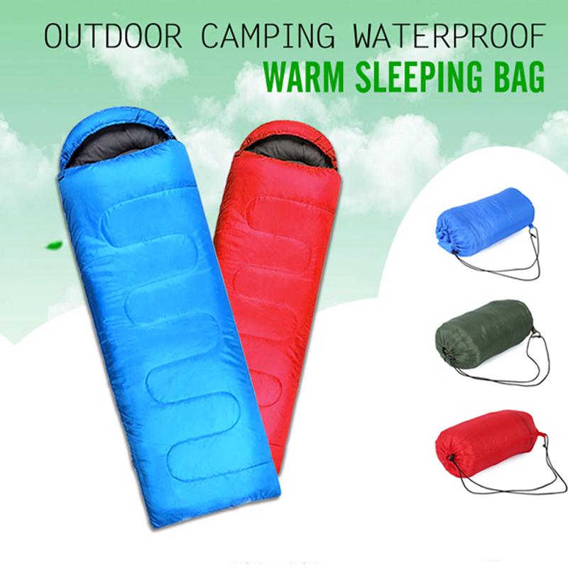 Bag Sleeping Outdoor New Thermal Envelope Hooded Travel Camping Keep Warm Sleeping Bags Lazy Bag