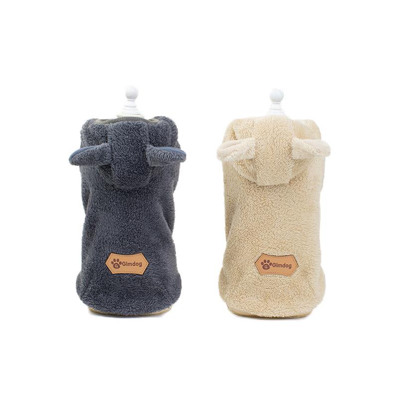 2024 Новая осенняя и зимняя одежда для собак, одежда для домашних животных, одежда для кошек, маленьких и средних собак, медвежьи уши, стеганые свитера