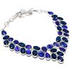 Sapphire Natural Topaz Gemstone 925 Sterling Silver Necklace 18" m0A56