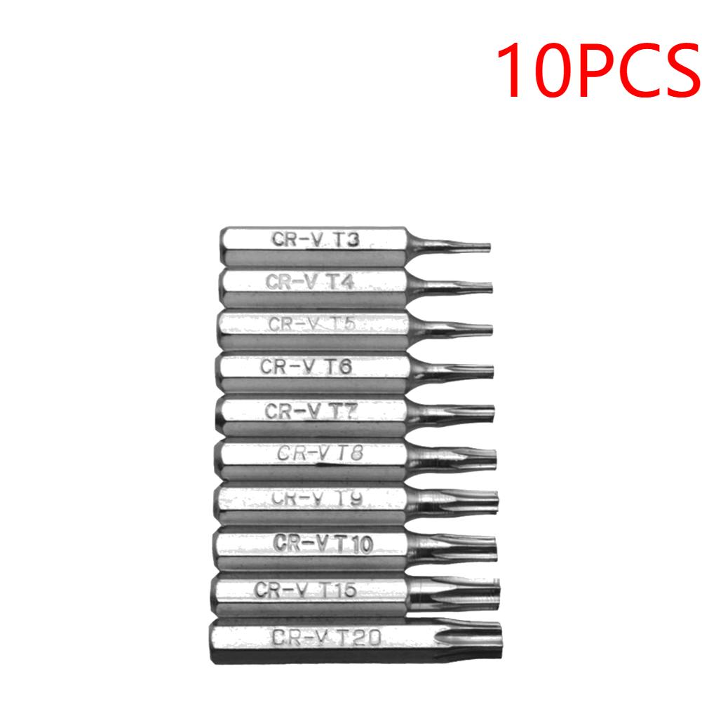 Набор бит для отвертки Torx CR-V 4 мм 50-10 шт. T3 T4 T5 T7 T8 T9 T10 T15 T20 Насадка для отвертки Инструмент для ремонта мобильных телефонов в виде цветка сливы