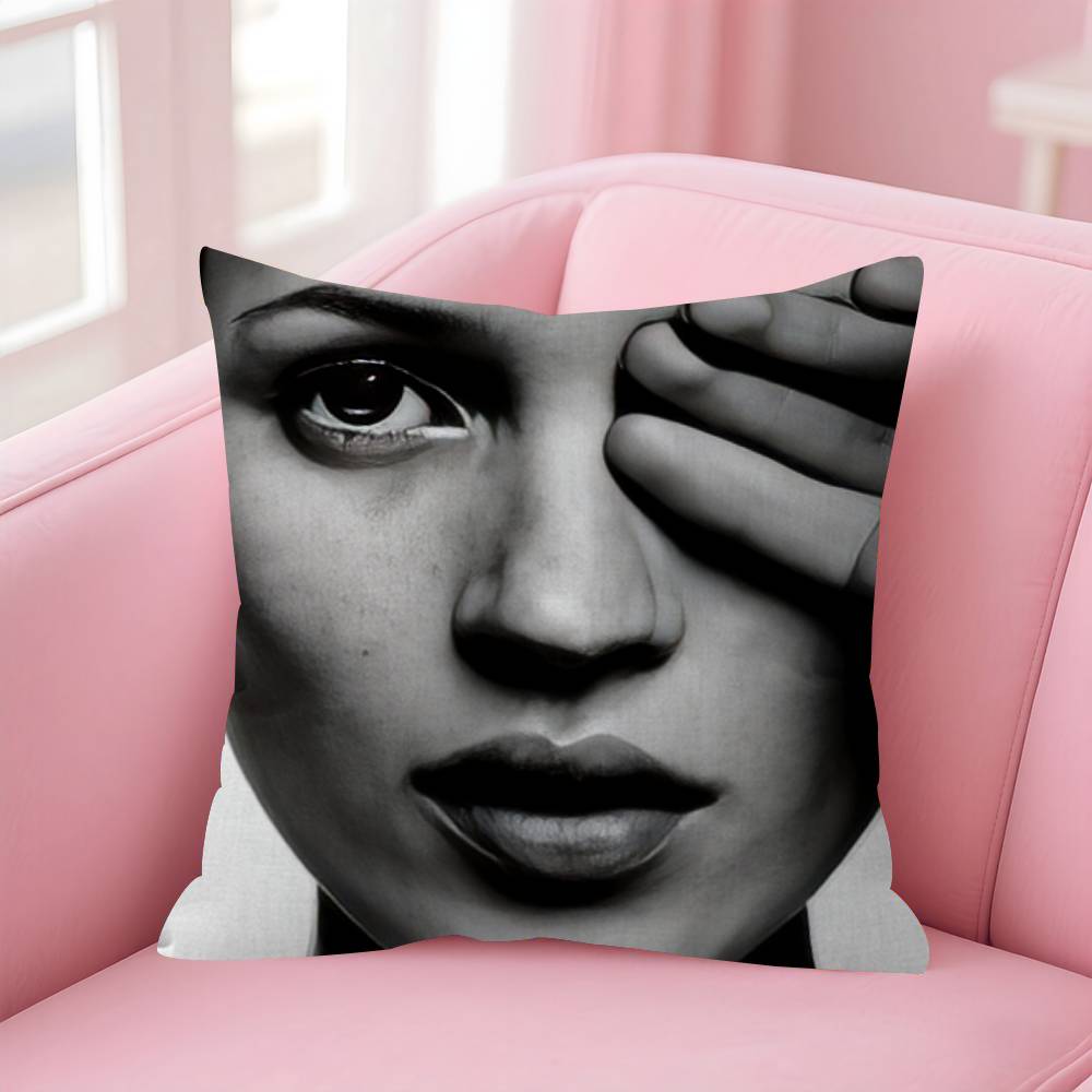 1pcs Beauty K-Kate Moss Double-sided Printed pillow cover Short plush Suitable living rooms bedrooms sofas throw cushion cover