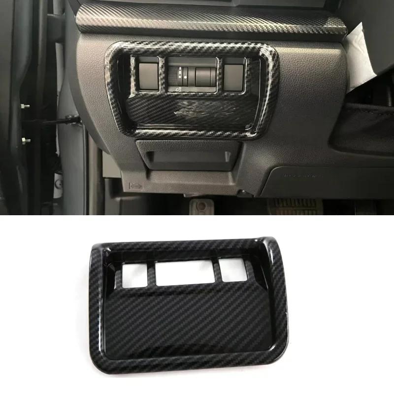 LHD For Subaru Crosstrek 2024 ABS Carbofniber Window Switch Door Handle Cover Gear Shift Panel front water cup cover trim