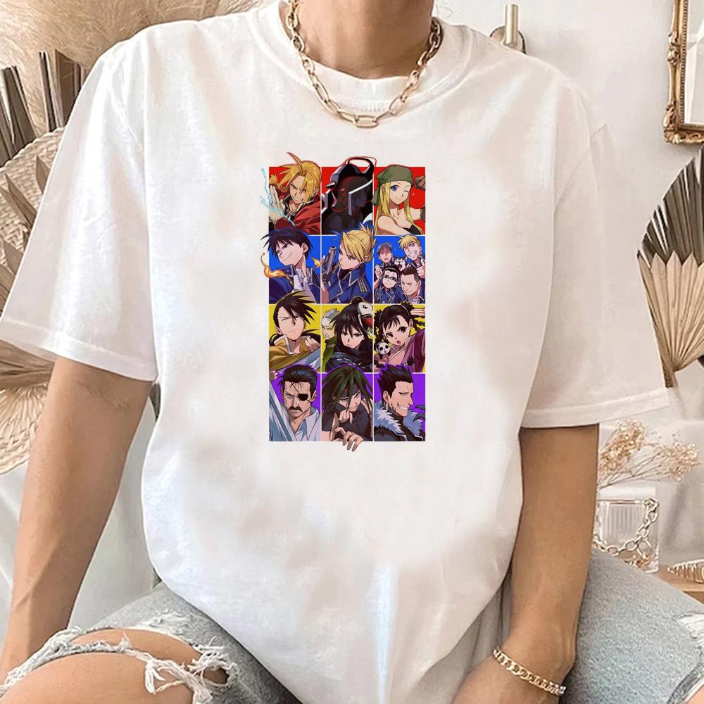 Colorful Vintage Punk Comfortable Breathable Fullmetal Alchemist Tshirt Tee Streetwear Aesthetic Clothes