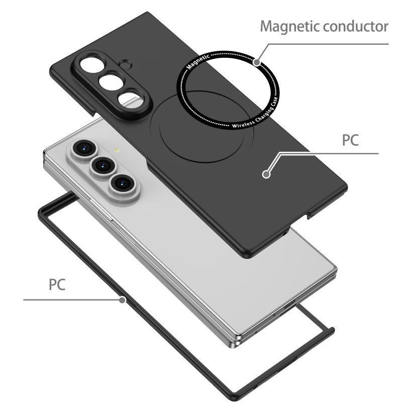 Ultra Thin Magnetic Phone Case Galaxy Z Fold8 Flip8 7 6 Slim PC Hard Shell With Built-in Magnet Ring