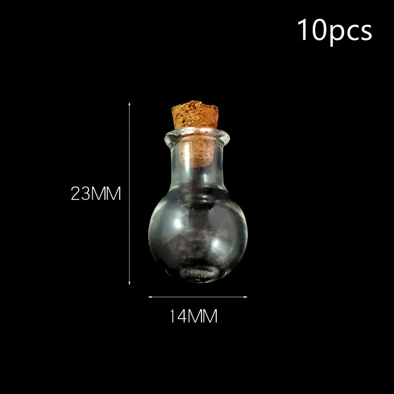 10 шт. Маленькие стеклянные бутылочки с пробковыми крышками, Декор своими руками, Мини-стеклянные флаконы с пробкой, Стеклянные флаконы для сообщений, Бутылочки для желаний