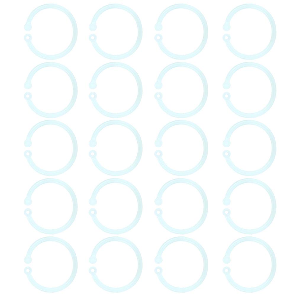 20 шт. Пластиковые кольца Прозрачные Гибкие Кольца для переплета книг с разъемными листами для школы, дома, офиса, карточек