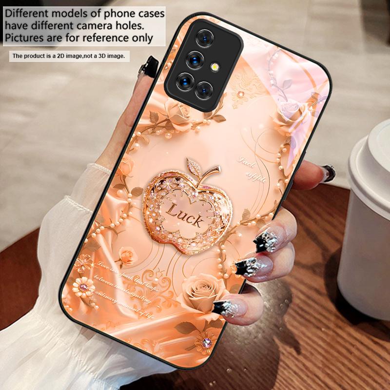 Счастливая и Романтичная Любовь Для Samsung A73 72 71 A70 56 55 54 A53 52 51 50 42 A35 A34 33 32 31 26 25 24 23 22 30 стеклянный чехол для телефона