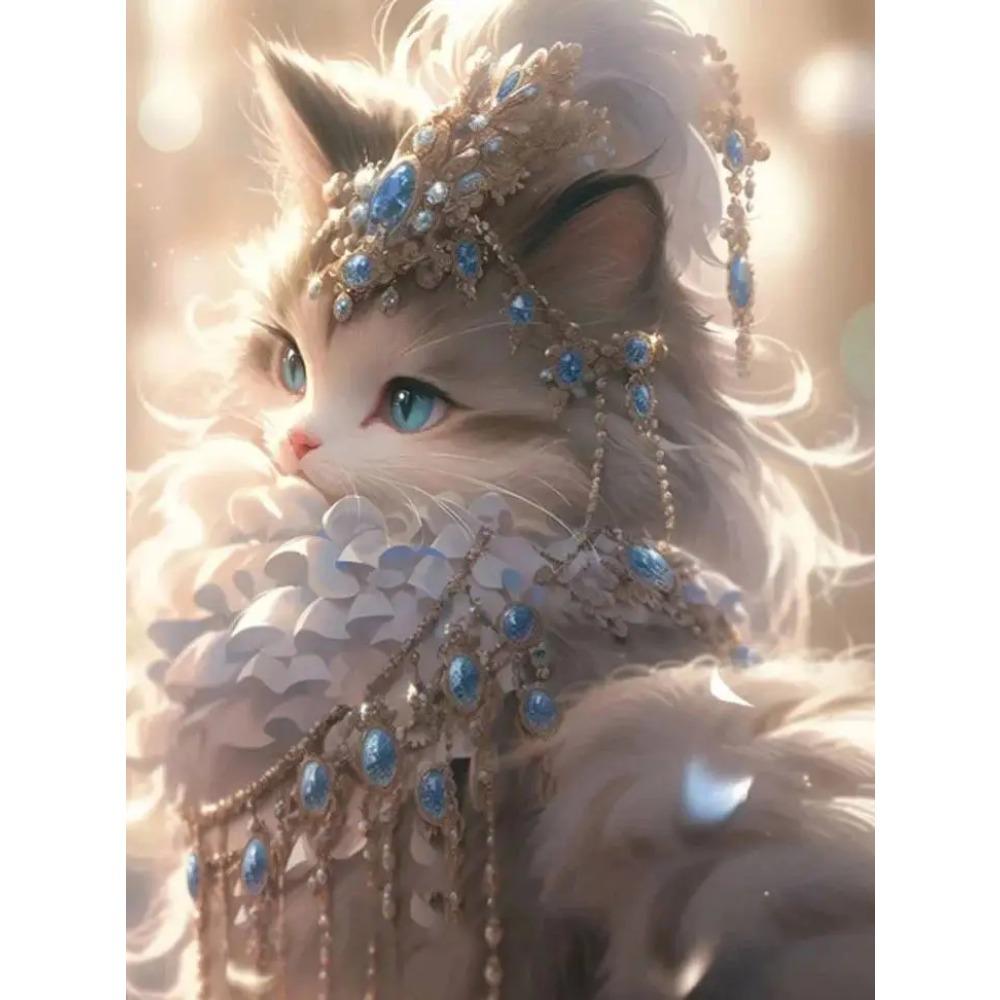 DIY Full Round Diamond Painting Cross Stitch 3D Cute Kitten Animal Scene Home Decorative Art Diamond Painting 5d Diamond Art Painting