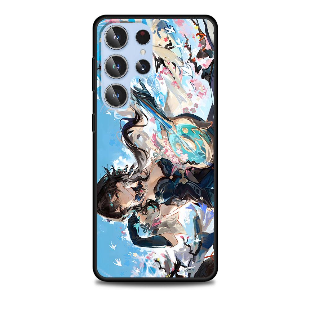 Чехол Ruan Mei Honkai Star Rail для Samsung Galaxy S23 S21 S20 FE S24 S22 Ultra S10 S10e S9 Plus Мягкий Черный ТПУ Чехол для Телефона