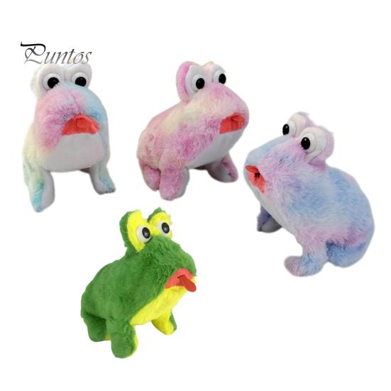 Электрическая плюшевая игрушка-лягушка со звуком, подвижным языком, интерактивное ходячее животное, плюшевая музыкальная кукла для детей, мальчиков и девочек, подарок на день рождения