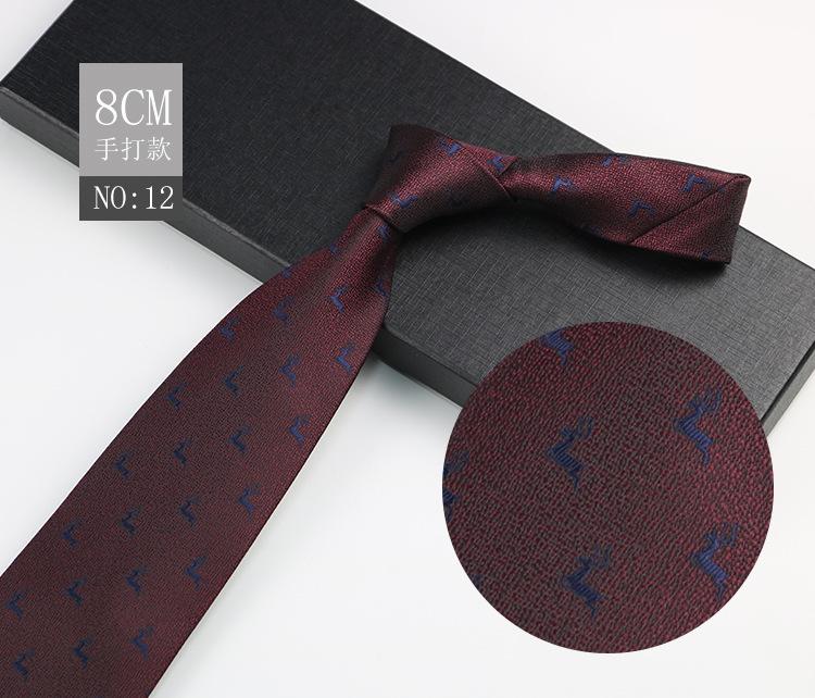 Мужской галстук 8 см Платье Джентльменский костюм Рубашка Бордовый Свадебный Жених Узор Ручная работа Деловой галстук