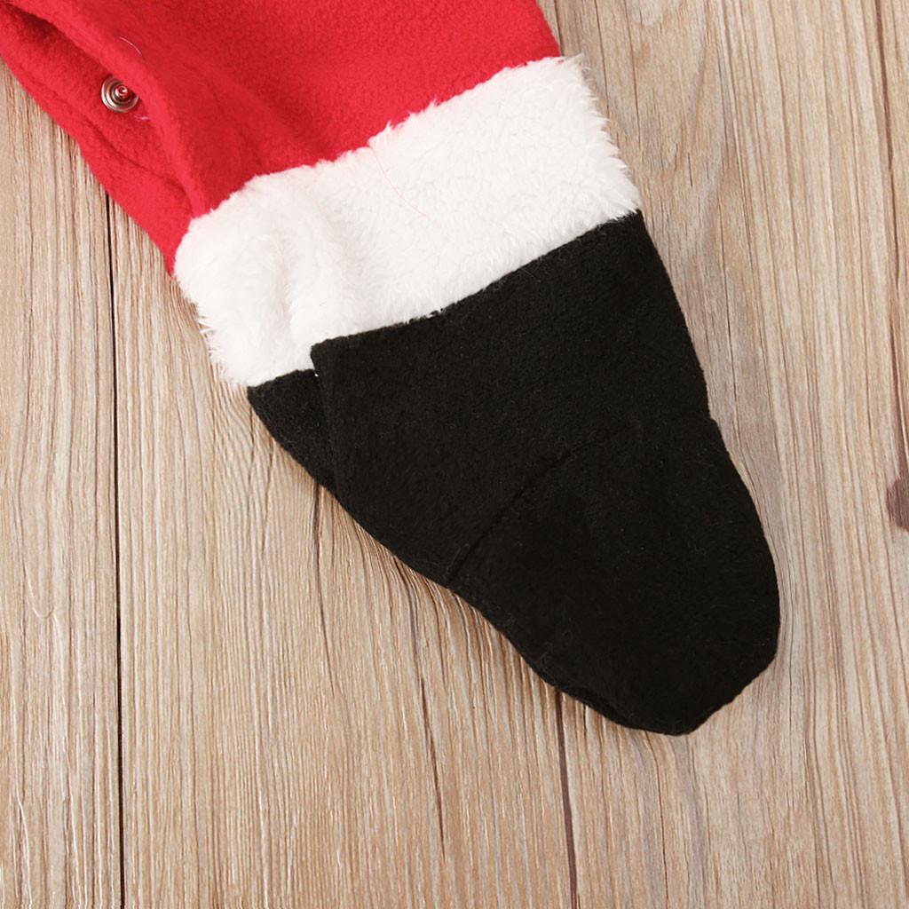 Рождественский комбинезон Санта-Клауса с длинными рукавами для маленьких мальчиков и девочек + шапка, наряды