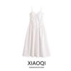 Fashion Style 2024 Summer New Arrival Women's Clothing Temperament Wild V Neck Mouth Sling Mid-Length Dress 7200230