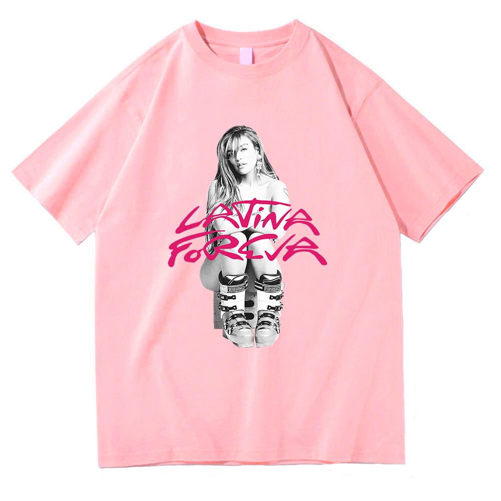 Fashion Karol G LATINA FOREVA T Shirt 2025 New Song Retro Men/women Clothing Harajuku Clothes Summer Cotton Graphic T Shirts