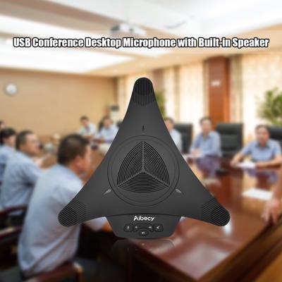 Aibecy Мощный всенаправленный конденсаторный микрофон для конференций, микрофон, динамик, громкая связь, USB-разъем