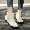 Fashion rain shoes women's short rain boots thick-soled non-slip outer wear rubber shoes waterproof outdoor fishing car wash water shoes women