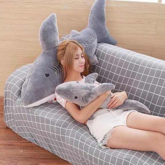 Арата Хаяси Плюшевая игрушка Акула Очень большая 130 см Акула Подушка для обниманияПлюшевая игрушка АкулаПодарокПраздникПушистая плюшевая игрушка Акула (Как на фото)