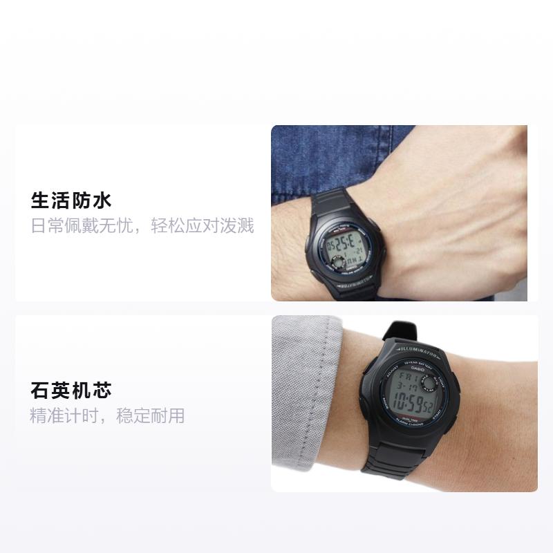 Casio Серия STANDARD, модные, ретро, простые и лаконичные, десять лет мощности и практичности, кварцевый механизм, полимерный ремешок, японские F-200W-1A