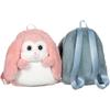 Fluffy Bag - GIPSY TOYS - Sac à dos en peluche - Lapin rose et blanc 30 cm