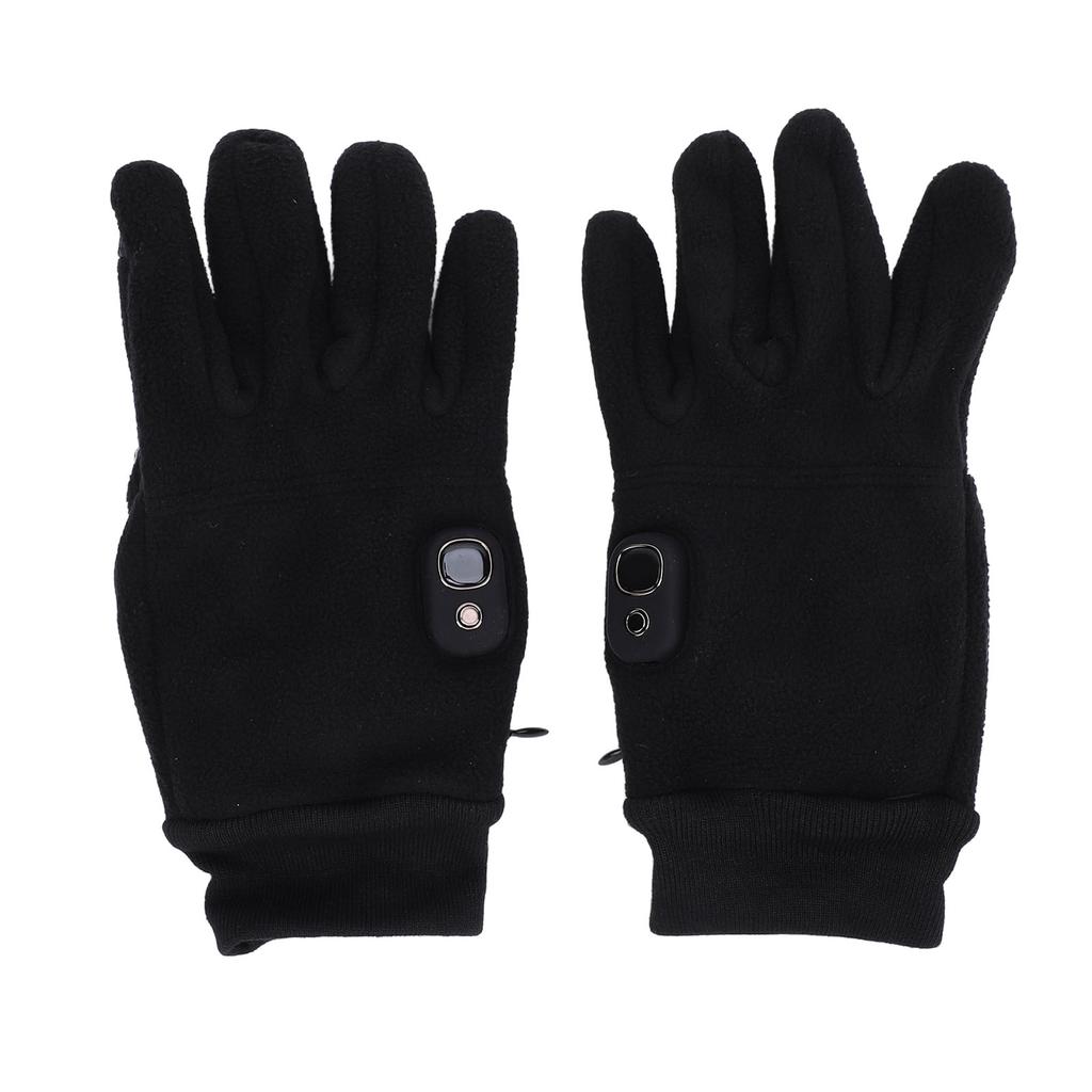 Heated Gloves Detachable Washable Plush Padded Winter Warm Heating Gloves for Skiing and Outdoor
