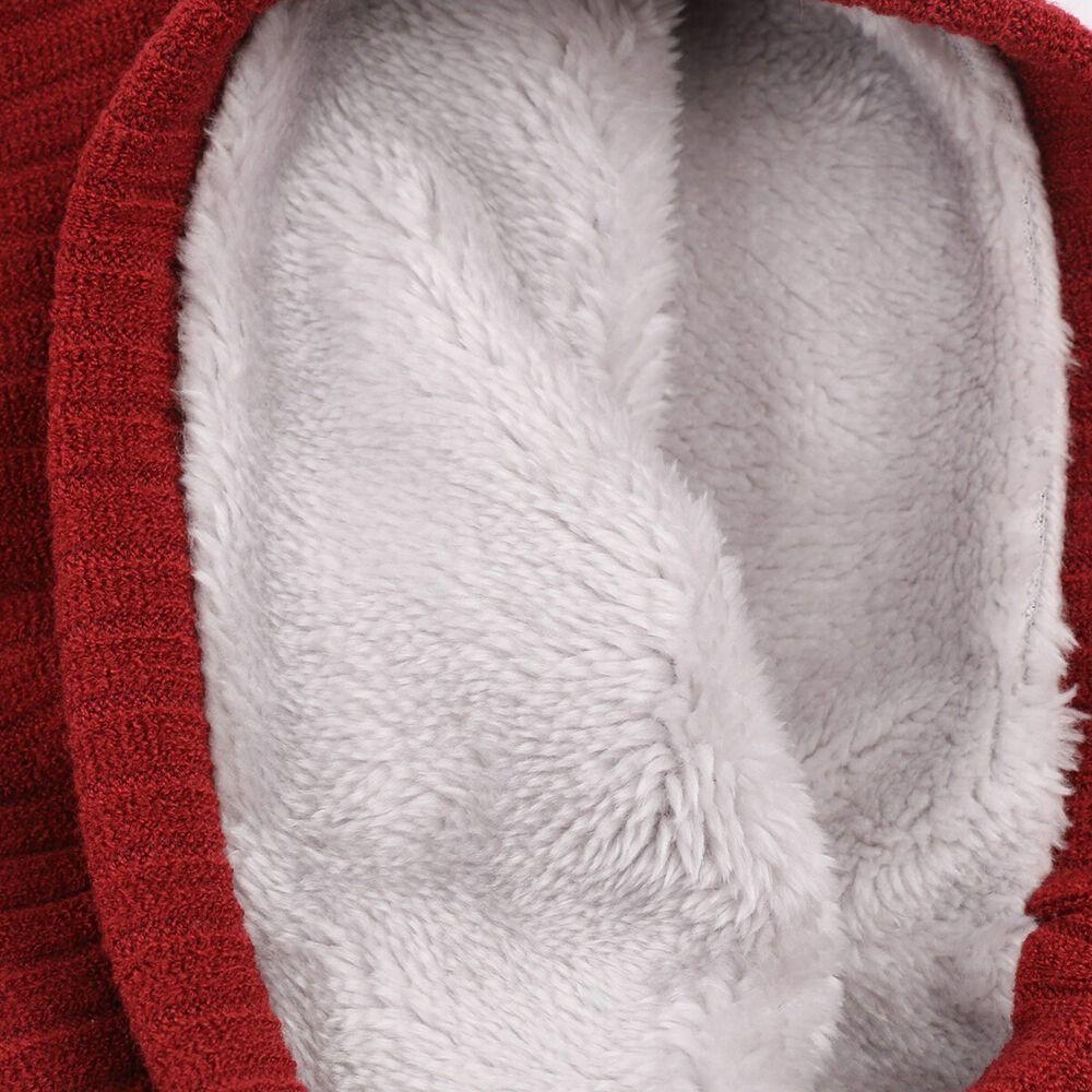 Windproof Knitted Neck Warmer Winter Neck Gaiter Fleece Lined Scarf Circle Loop Scarves