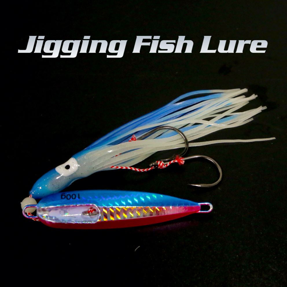 200g Luminous Deep Sea Metal Hard Fishing Jigs Lead Lures Saltwater Artificial Bait Boats Slow Pitch Metal Jigging Fishing Lures