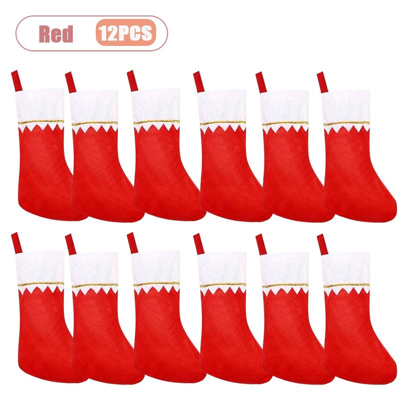 Christmas Hanging Stocking for Fireplace Decoration Gift Bag Holiday Party Display Festive Ornament Christmas Home Decor