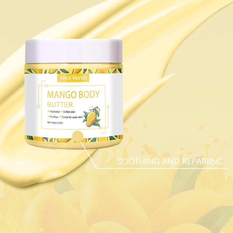 Mango Body Butter For Daily Moisturize Skin Reduce Dryness And Roughnes Enhance Smoothness Nourishing Body Cream