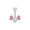Heart Bow Pendant Belly Button Ring For Women Girls Navel Piercing Jewelry Accessories Sexy Delicate Belly Ring Gifts