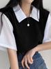Футболки с воротником-поло, летние женские футболки с короткими рукавами, сексуальные укороченные топы, женские повседневные майки, женские футболки