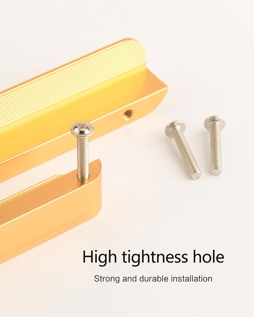 5-Pack gold modern simple cabinet handle 320mm center hole furniture handle set