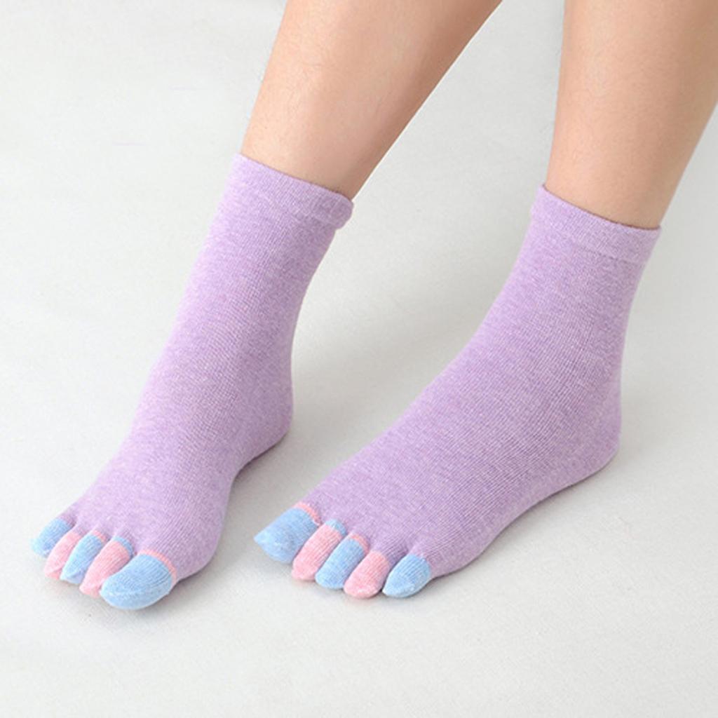6 Pairs Women Five Finger Socks Cotton Breathable Elastic Ankle Short Socks Casual High Quality Girls Socks Soft Funny Toe Socks