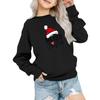 Kids' Fashion Loose-Fit Casual Long-Sleeve Christmas Print Oversized Crewneck Sweatshirt