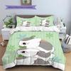 Natsume's Book of Friends Pattern Bedding Quilt Set  Home Decoration  Gift (1 * duvet cover + 2 * pillowcase  without core)