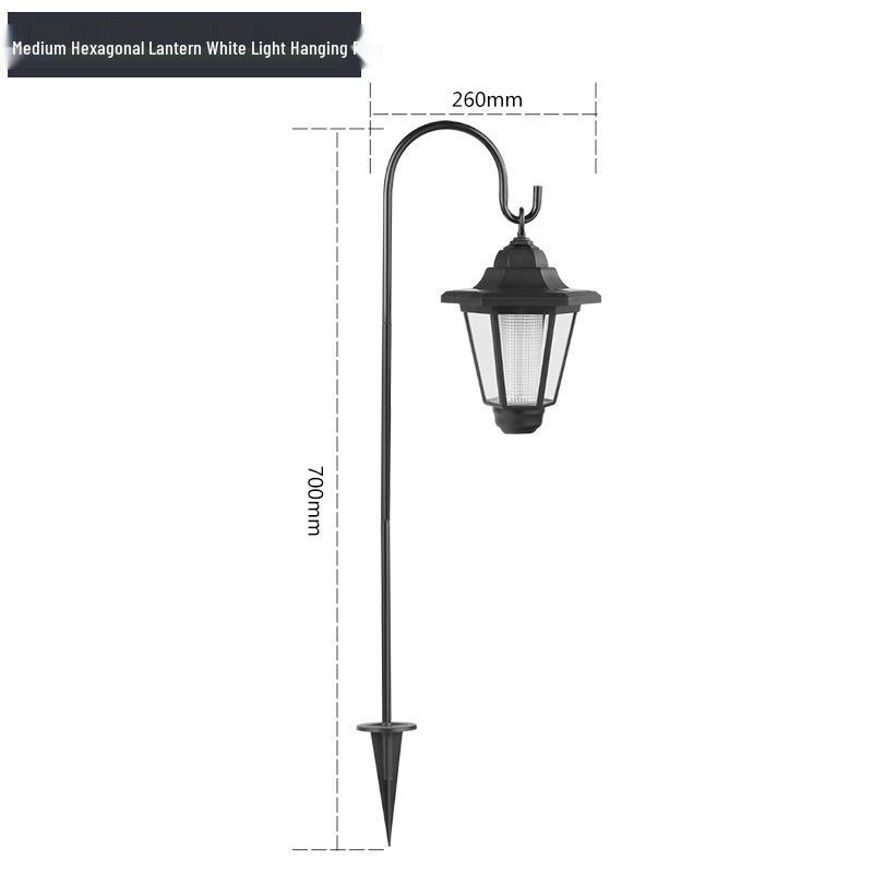 Шестигранный солнечный садовый газонный светильник и настенный фонарь