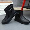 Fashion Men Rain Boots Chef Shoes Fishing Shoes Casual Waterproof Comfortable Fashion Non-slip Strong Wear-resistant Trend Large Size