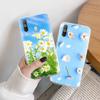 Белый маленький ромашковый чехол из ТПУ для iPhone XR 7 8 14 15 11 12 13 X XS Pro Max Xiaomi Redmi 13C Note 9 Samsung A22 S23 S24 Ultra Plus VIVO