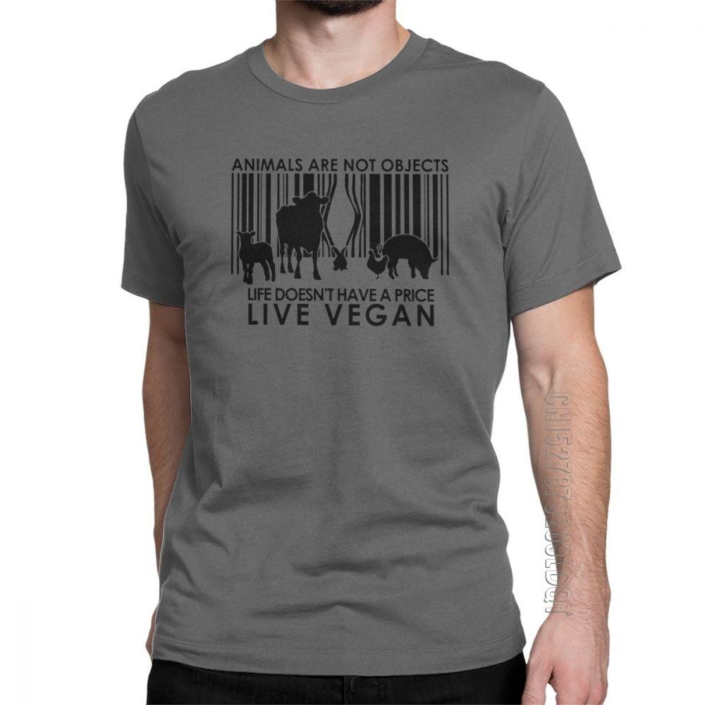 Vegan Tee Shirt Chic Animals Are Not Objects T Shirt Unisex Plus Size Tops Amazing TShirt O Neck Pure Cotton